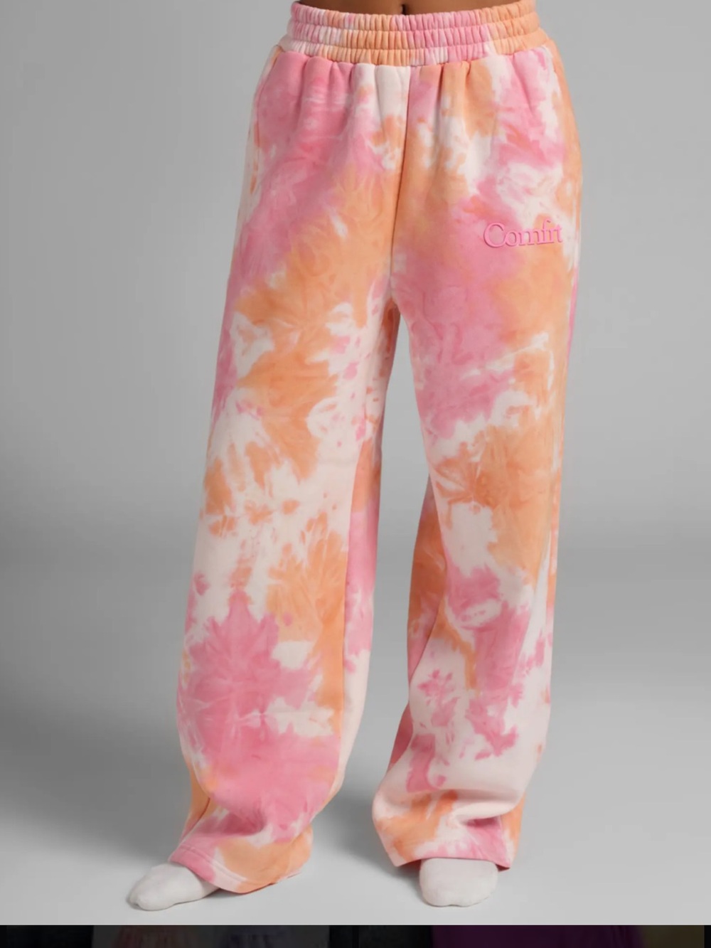 Set Comfrt Tie-Dye Hoodie & Jogger  - Pink/Orange - Picture 2 of 8